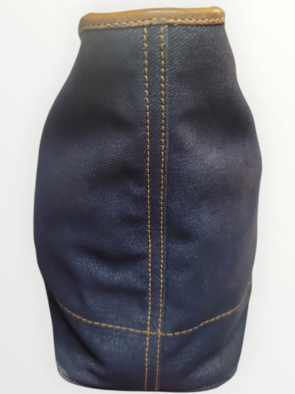 COACH Hampton Denim Blue Pink Leather Tote Bag 2004 Great Condition